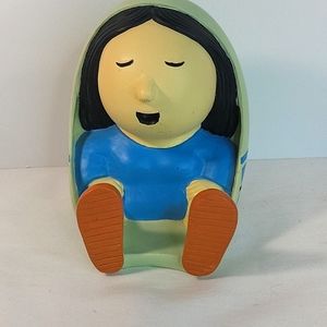 VTG Native American Storyteller Ceramic Figurine Woman Sitting 1993 DCI